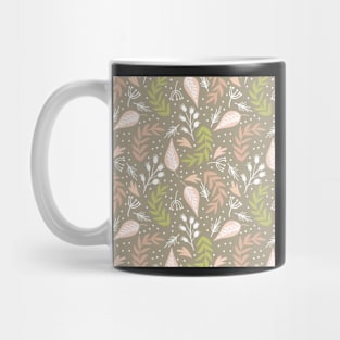 Modern Floral and Leaf Pattern Mug